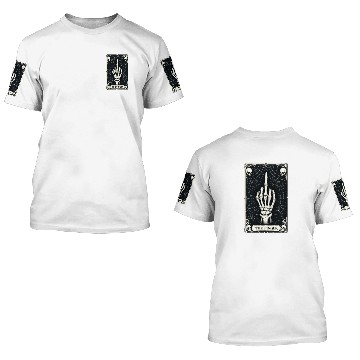 Discover Skeletal Middle Finger Tarot Art 3D T Shirts