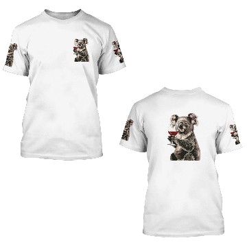 Discover Koala Wine 3D T Shirts