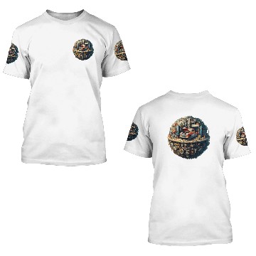 Discover Car Workshop Planet 3D T Shirts