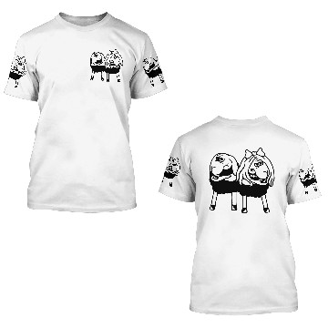 Discover 2 Black Sheep Couple Tired Angry Annoyed Offended 3D T Shirts