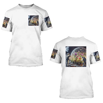 Discover Moon Flower Garden 3D T Shirts