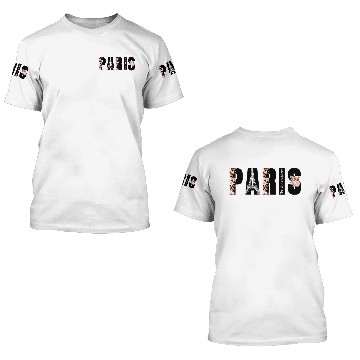 Discover Paris typography Design 3D T Shirts
