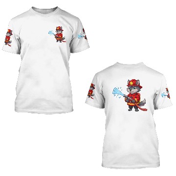 Discover Furry fireman 3D T Shirts