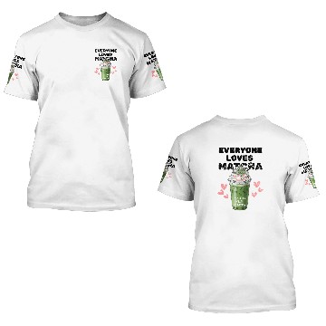 Discover Matcha Latte with Whimsical Smile 3D T Shirts