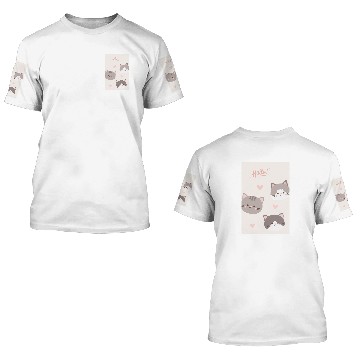 Discover Cute Kittens Hello Spring Design 3D T Shirts