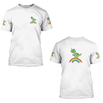 Discover Dinosaur Unicorn Rainbow 3D T Shirts