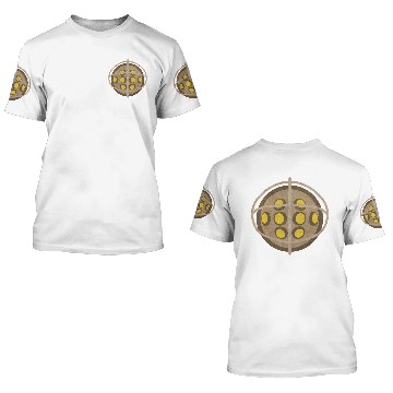 Discover Minimalist Bioshock Big Daddy Helmet 3D T Shirts