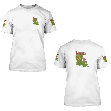 Discover louisiana state 3D T Shirts