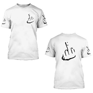 Discover Fuck you finger middle finger hand 3D T Shirts