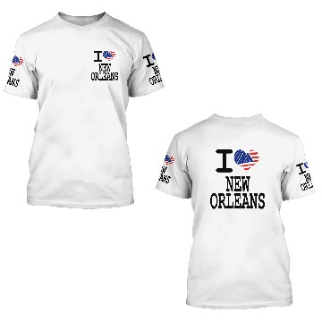 Discover i love new orleans 3D T Shirts