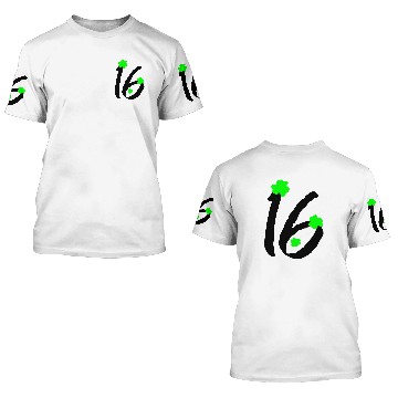 Discover Numbers 16 shamrock 3D T Shirts