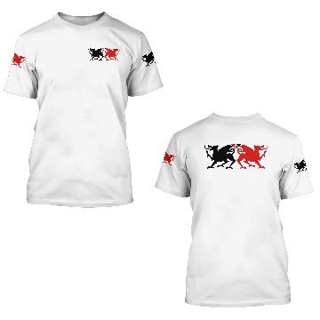 Discover rampant dragons licking emblem solid wicked! 3D T Shirts