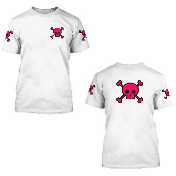 Discover Pink Skull and Crossbones 3D T Shirts