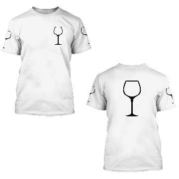 Discover Empty Wine Glass 3D T Shirts