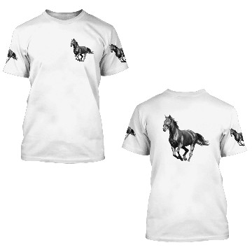 Discover BLACK STALLION HORSE 3D T Shirts