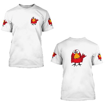 Discover Funky Sad Cardinal Bird 3D T Shirts
