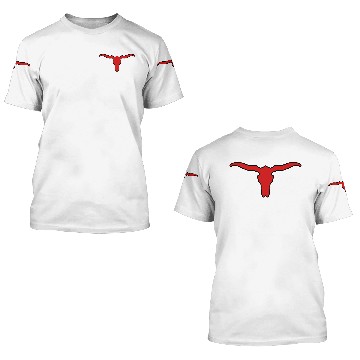 Discover cattle with horns 3D T Shirts