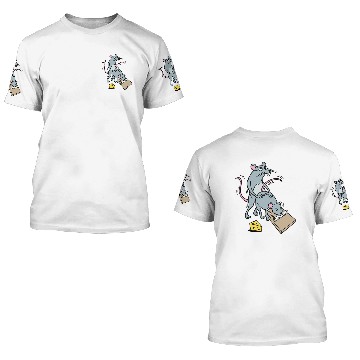 Discover Mouse Screwing a Mouse in a Mousetrap Funny Joke 3D T Shirts