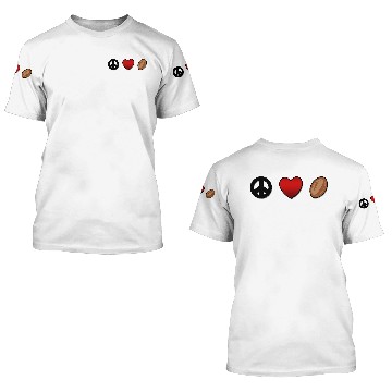 Discover Peace Love Rugby Dark 3D T Shirts