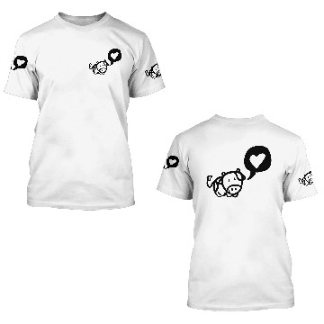Discover Cow with heart 3D T Shirts