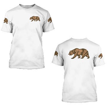 Discover California Bear 3D T Shirts