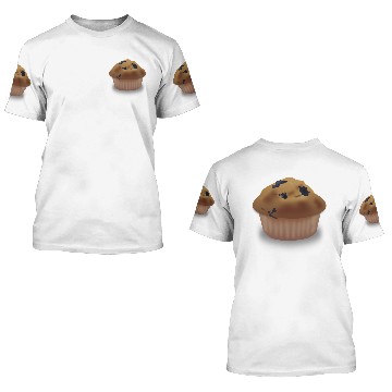 Discover Blueberry Muffin 3D T Shirts