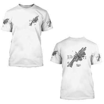 Discover Dubai Map 3D T Shirts
