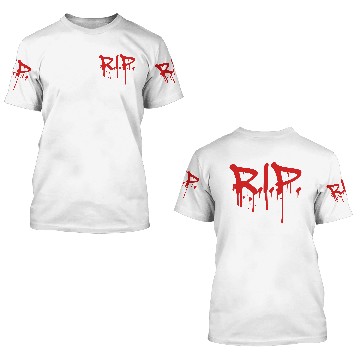 Discover RIP death blood die kill murder splashes drip 3D T Shirts