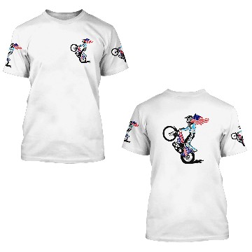 Discover Speedway driver with USA flag 3D T Shirts