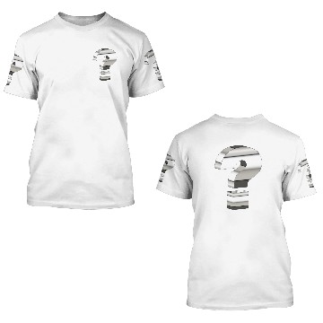 Discover Reflective Chrome 3D Question Mark 3D T Shirts