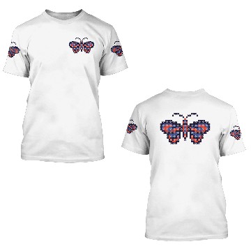 Discover CROSS-STITCH butterfly 3D T Shirts