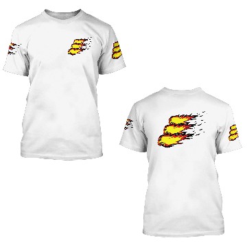 Discover Fire flame fireball formation agro 3D T Shirts