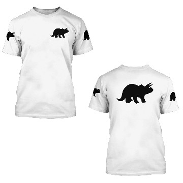 Discover Triceratops Dinosaur Silhouette 3D T Shirts