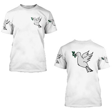 Discover Dove and olive branch 3 3D T Shirts