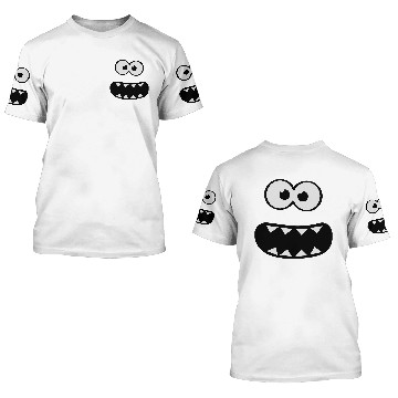 Discover Funny Cookie Monster (Smiley Comic) Face 3D T Shirts