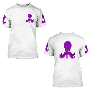 Discover Cartoon Octopus 2 3D T Shirts