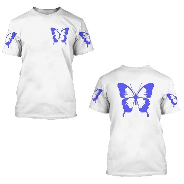 Discover Butterfly Light Blue 3D T Shirts