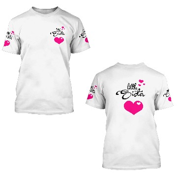 Discover Little Sister with Cute Hearts 3D T Shirts