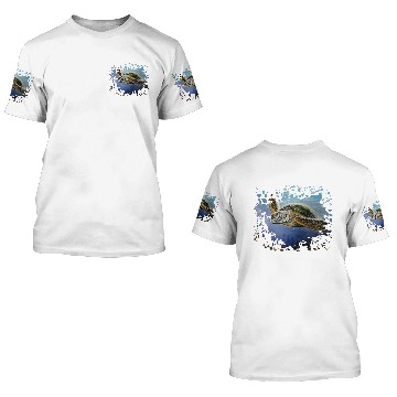 Discover Sea turtle painting d 3D T Shirts