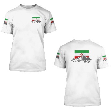 Discover Iran - Flag & Mountains 3D T Shirts
