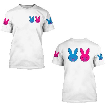 Discover ❤ټSuper Cute Bunny Couple-Easter Breakټ❤ 3D T Shirts