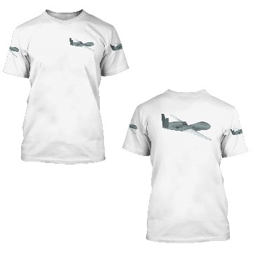 Discover Global Hawk UAV Drone simplified drawing 3D T Shirts