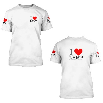 Discover I love lamp 3D T Shirts