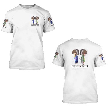 Discover Undertale - chara and frisk 3D T Shirts