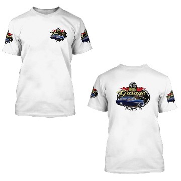 Discover Classic Car Garage with Blue Nomad 3D T Shirts