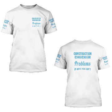 Discover Construction Checker 3D T Shirts