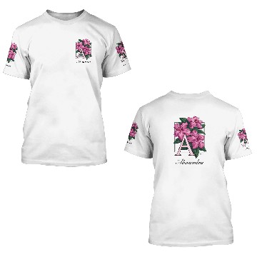 Discover A for Azalea Flower Monogram 3D T Shirts