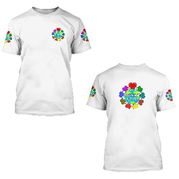Discover Spread Love Around The World Cute Rainbow Hearts L 3D T Shirts