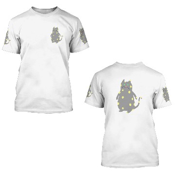 Discover Cute grey Spotted Cat 3D T Shirts