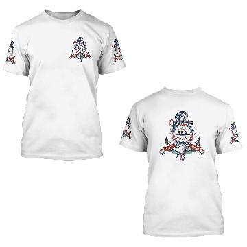 Discover Red & Navy Blue Anchor 3D T Shirts